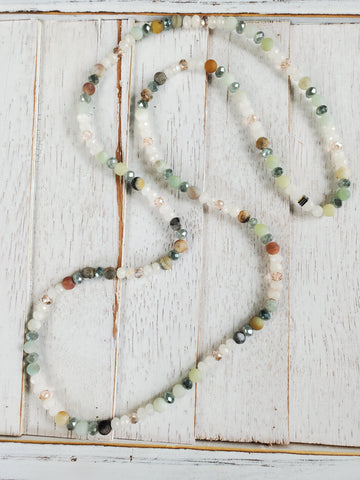 White Jade, Matte Amazonite